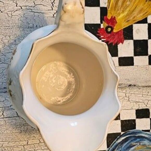 Antique K.T.&K. Co. Semi-Vitreous Porcelain Pitcher Floral Pattern Gold Trim - Picture 4 of 7